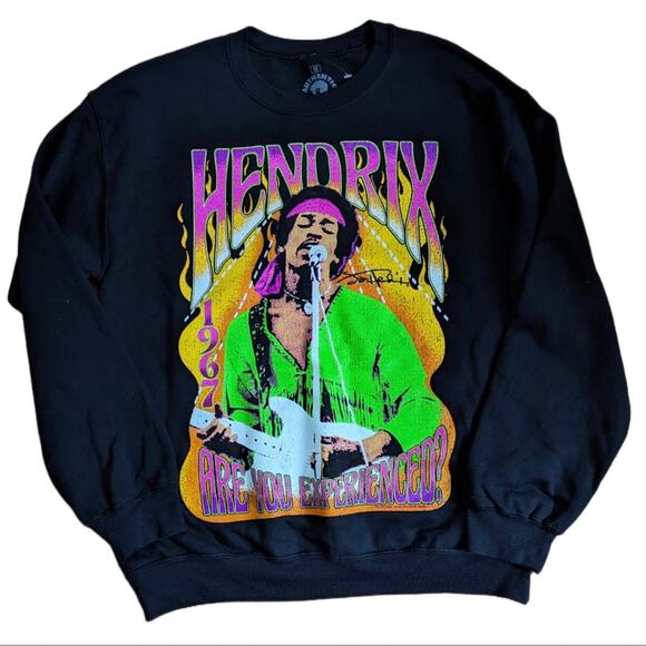 Authentic Hendrix Jimi Hendrix Pullover Graphic Experienced Sweatshirt NWOT - Picture 1 of 3